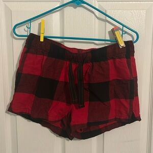 NEW Red and Black Plaid Pajama Shorts